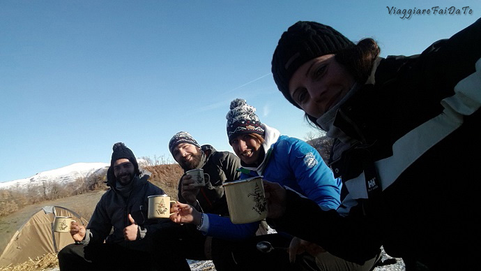 colazione campeggio moto tendata accumoli