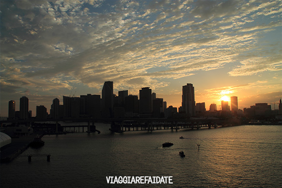 Tramonto a Miami tramonto porto miami